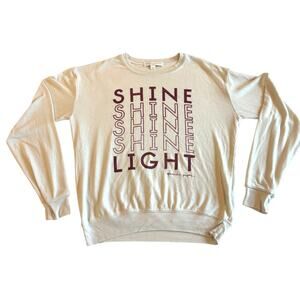 USA NWOT Spiritual Gangster Pullover Long Sleeve Top Jersey Knit "Shine Light" M